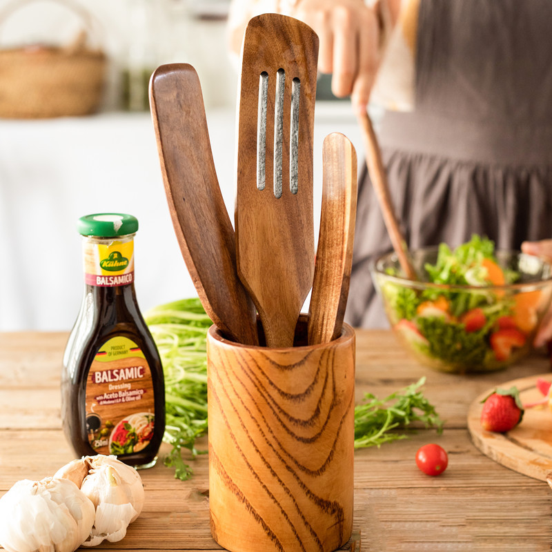Teak Cooking Spatula Wood Spatula Salad Spatula - Image 2